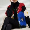 Women's Viscose Fiber Cardigan Crew Neck Long Sleeve Sweater Manufacturer - MOQ 100 pcs - Style 58008