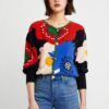 Women's Viscose Fiber Cardigan Crew Neck Long Sleeve Sweater Manufacturer - MOQ 100 pcs - Style 58008