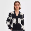 Women's Cardigan V Neck Long Sleeve Sweater Manufacturer - MOQ 100 pcs - Style 58014