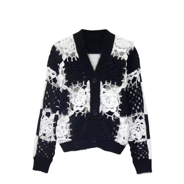 Women's Cardigan V Neck Long Sleeve Sweater Manufacturer - MOQ 100 pcs - Style 58014