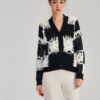 Women's Cardigan V Neck Long Sleeve Sweater Manufacturer - MOQ 100 pcs - Style 58014