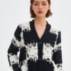 Women's Cardigan V Neck Long Sleeve Sweater Manufacturer - MOQ 100 pcs - Style 58014