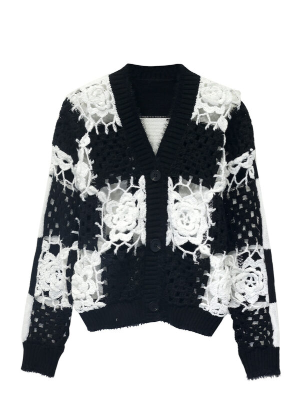 Women's Cardigan V Neck Long Sleeve Sweater Manufacturer - MOQ 100 pcs - Style 58014