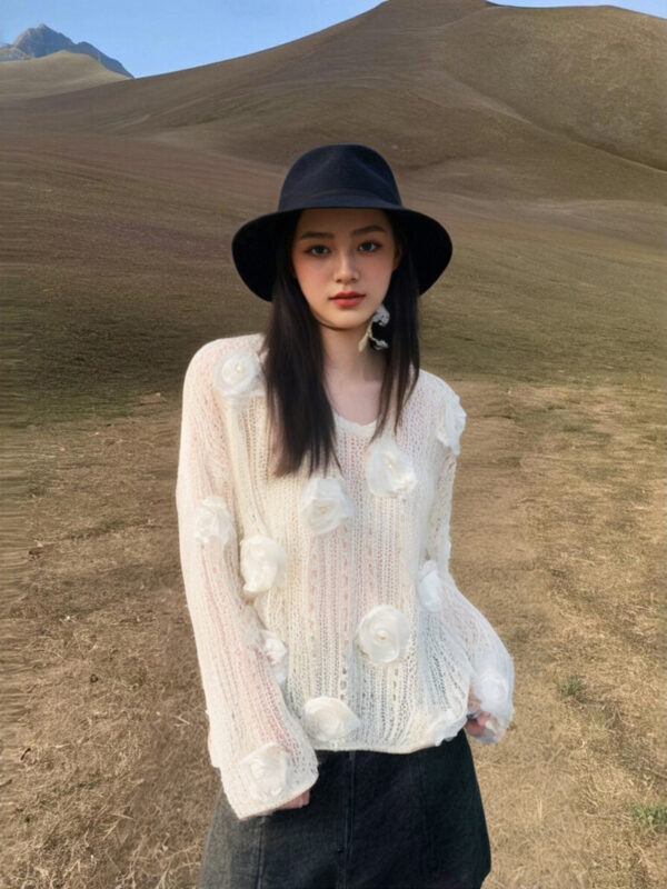Women's Unbranded / Private Label Ready Pullover Long Sleeve Sweater Manufacturer - MOQ 100 pcs - Style 58015