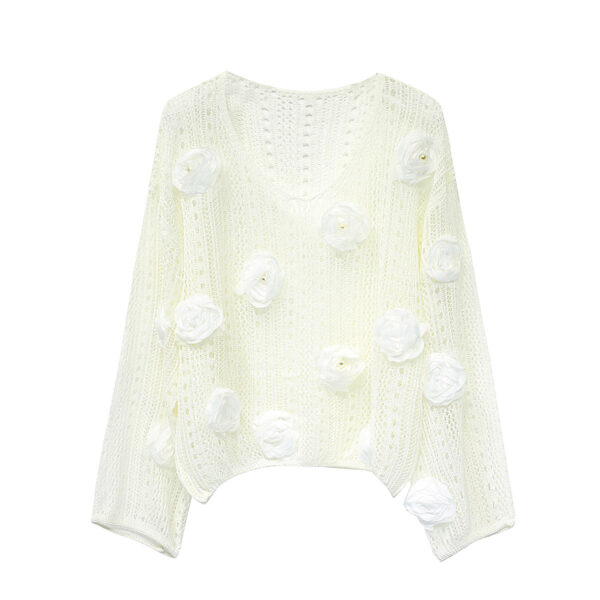 Women's Unbranded / Private Label Ready Pullover Long Sleeve Sweater Manufacturer - MOQ 100 pcs - Style 58015