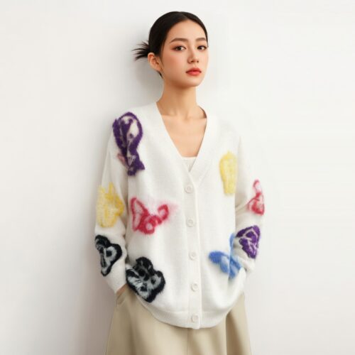 Women's Cardigan Crew Neck Long Sleeve Sweater Manufacturer - MOQ 100 pcs - Style 58016 Women's Cardigan Crew Neck Long Sleeve Sweater Manufacturer - MOQ 100 pcs - Style 58016