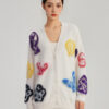 Women's Cardigan Crew Neck Long Sleeve Sweater Manufacturer - MOQ 100 pcs - Style 58016