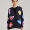 Women's Cardigan Crew Neck Long Sleeve Sweater Manufacturer - MOQ 100 pcs - Style 58016