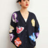 Women's Cardigan Crew Neck Long Sleeve Sweater Manufacturer - MOQ 100 pcs - Style 58016