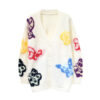 Women's Cardigan Crew Neck Long Sleeve Sweater Manufacturer - MOQ 100 pcs - Style 58016