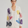 Women's Cardigan Crew Neck Long Sleeve Sweater Manufacturer - MOQ 100 pcs - Style 58016