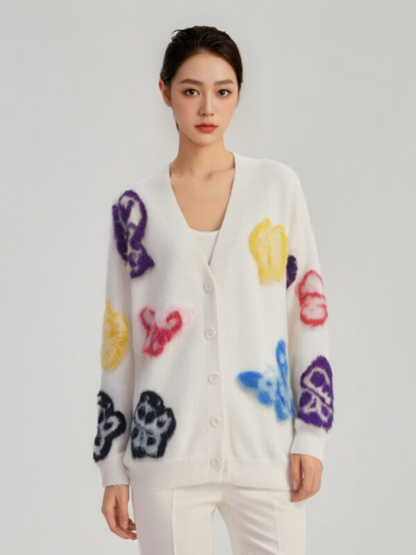 Women's Cardigan Crew Neck Long Sleeve Sweater Manufacturer - MOQ 100 pcs - Style 58016