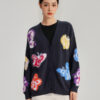 Women's Cardigan Crew Neck Long Sleeve Sweater Manufacturer - MOQ 100 pcs - Style 58016