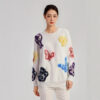 Women's Angora Goat Wool Pullover Crew Neck Long Sleeve Sweater Manufacturer - MOQ 100 pcs - Style 58017