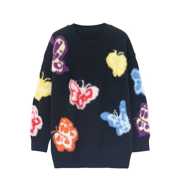 Women's Angora Goat Wool Pullover Crew Neck Long Sleeve Sweater Manufacturer - MOQ 100 pcs - Style 58017