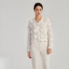 Women's Cardigan V Neck Long Sleeve Sweater Manufacturer - MOQ 100 pcs - Style 58019