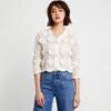 Women's Cardigan V Neck Long Sleeve Sweater Manufacturer - MOQ 100 pcs - Style 58019