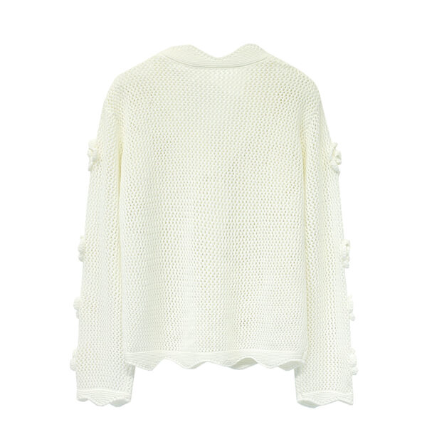 Women's Cardigan V Neck Long Sleeve Sweater Manufacturer - MOQ 100 pcs - Style 58019