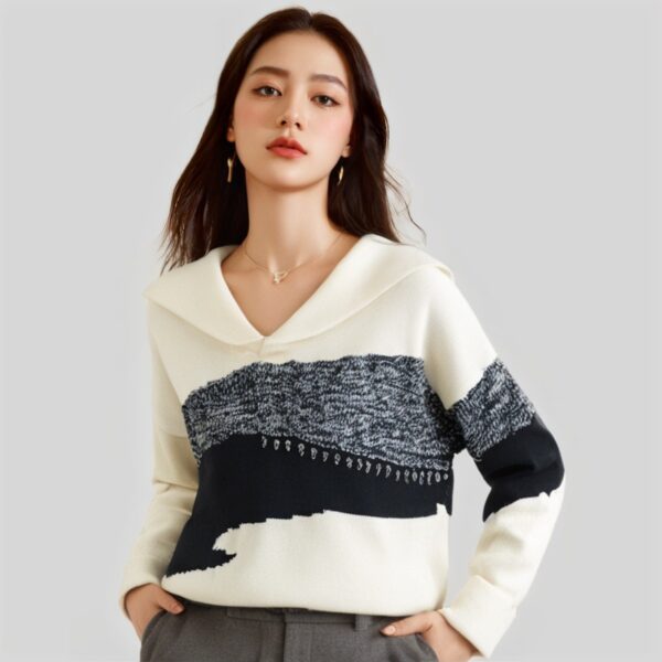 Women's Pullover Long Sleeve Sweater Manufacturer - MOQ 100 pcs - Style 58020