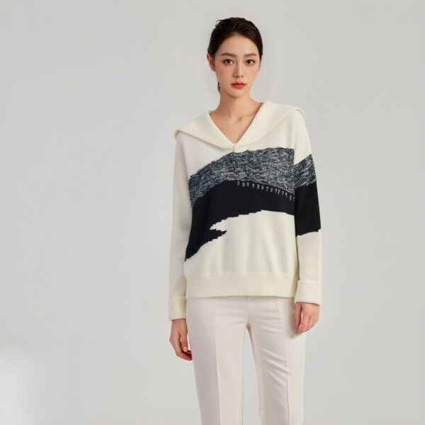 Women's Pullover Long Sleeve Sweater Manufacturer - MOQ 100 pcs - Style 58020