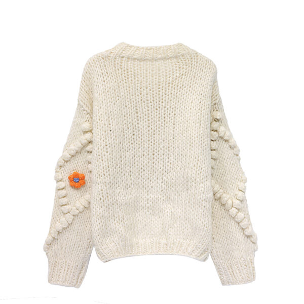 Women's Viscose Fiber Cardigan Crew Neck Long Sleeve Sweater Manufacturer - MOQ 100 pcs - Style 58037