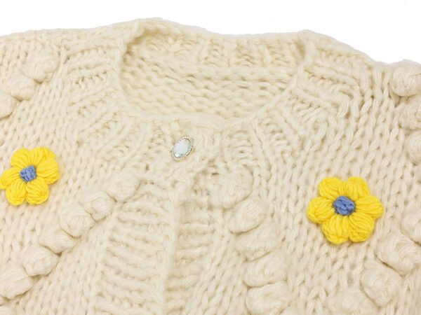 Women's Viscose Fiber Cardigan Crew Neck Long Sleeve Sweater Manufacturer - MOQ 100 pcs - Style 58037
