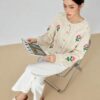 Women's Viscose Fiber Cardigan Crew Neck Long Sleeve Sweater Manufacturer - MOQ 100 pcs - Style 58052