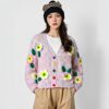 Women's Viscose Fiber Cardigan V Neck Long Sleeve Sweater Manufacturer - MOQ 100 pcs - Style 58053
