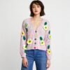 Women's Viscose Fiber Cardigan V Neck Long Sleeve Sweater Manufacturer - MOQ 100 pcs - Style 58053