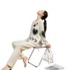 Women's Cardigan Crew Neck Long Sleeve Sweater Manufacturer - MOQ 100 pcs - Style 58054