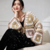 Women's Cardigan V Neck Long Sleeve Sweater Manufacturer - MOQ 100 pcs - Style 58055