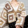 Women's Cardigan V Neck Long Sleeve Sweater Manufacturer - MOQ 100 pcs - Style 58055