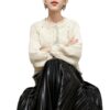 Women's Cardigan Crew Neck Long Sleeve Sweater Manufacturer - MOQ 100 pcs - Style 58058