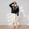 Women's Viscose Fiber Cardigan V Neck Long Sleeve Sweater Manufacturer - MOQ 100 pcs - Style 58059