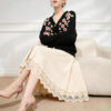 Women's Viscose Fiber Cardigan V Neck Long Sleeve Sweater Manufacturer - MOQ 100 pcs - Style 58059