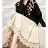 Women's Viscose Fiber Cardigan V Neck Long Sleeve Sweater Manufacturer - MOQ 100 pcs - Style 58059