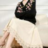 Women's Viscose Fiber Cardigan V Neck Long Sleeve Sweater Manufacturer - MOQ 100 pcs - Style 58059