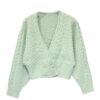 Women's V Neck Long Sleeve Sweater Manufacturer - MOQ 100 pcs - Style 7020