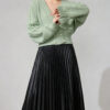 Women's V Neck Long Sleeve Sweater Manufacturer - MOQ 100 pcs - Style 7020