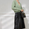 Women's V Neck Long Sleeve Sweater Manufacturer - MOQ 100 pcs - Style 7020