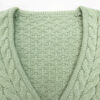 Women's V Neck Long Sleeve Sweater Manufacturer - MOQ 100 pcs - Style 7020