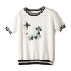 Women's Pullover Crew Neck Short Sleeve Sweater Manufacturer - MOQ 100 pcs - Style 7025