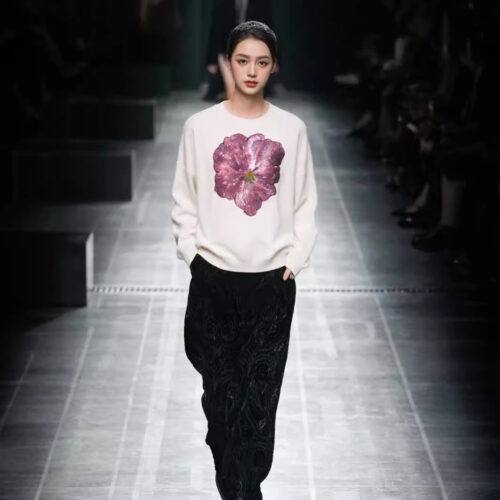 Women's Pullover Crew Neck Long Sleeve Sweater Manufacturer - MOQ 100 pcs - Style 7031