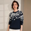 Women's Pullover Crew Neck Long Sleeve Sweater Manufacturer - MOQ 100 pcs - Style 7034