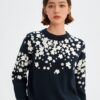 Women's Pullover Crew Neck Long Sleeve Sweater Manufacturer - MOQ 100 pcs - Style 7034