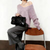 Women's Pullover V Neck Long Sleeve Sweater Manufacturer - MOQ 100 pcs - Style 7038