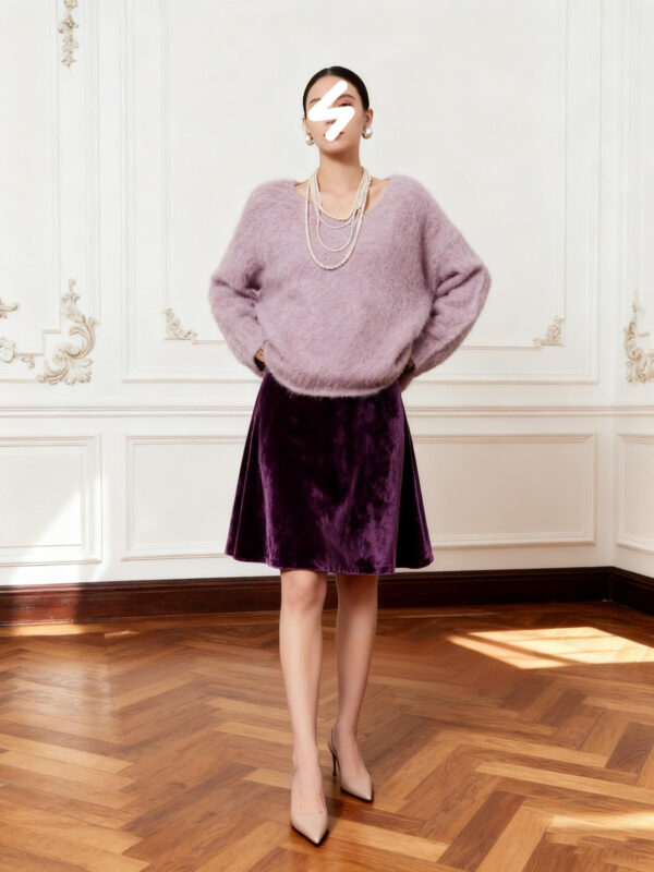 Women's Pullover V Neck Long Sleeve Sweater Manufacturer - MOQ 100 pcs - Style 7038