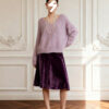 Women's Pullover V Neck Long Sleeve Sweater Manufacturer - MOQ 100 pcs - Style 7038