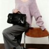 Women's Pullover V Neck Long Sleeve Sweater Manufacturer - MOQ 100 pcs - Style 7038