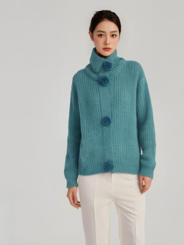 Women's Viscose Fiber Cardigan Long Sleeve Sweater Manufacturer - MOQ 100 pcs - Style 7040 Women's Viscose Fiber Cardigan Long Sleeve Sweater Manufacturer - MOQ 100 pcs - Style 7040